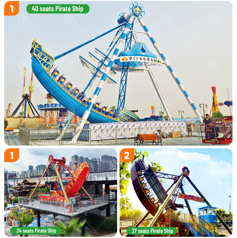 Installation and commissioning of a swinging pirate ship ride