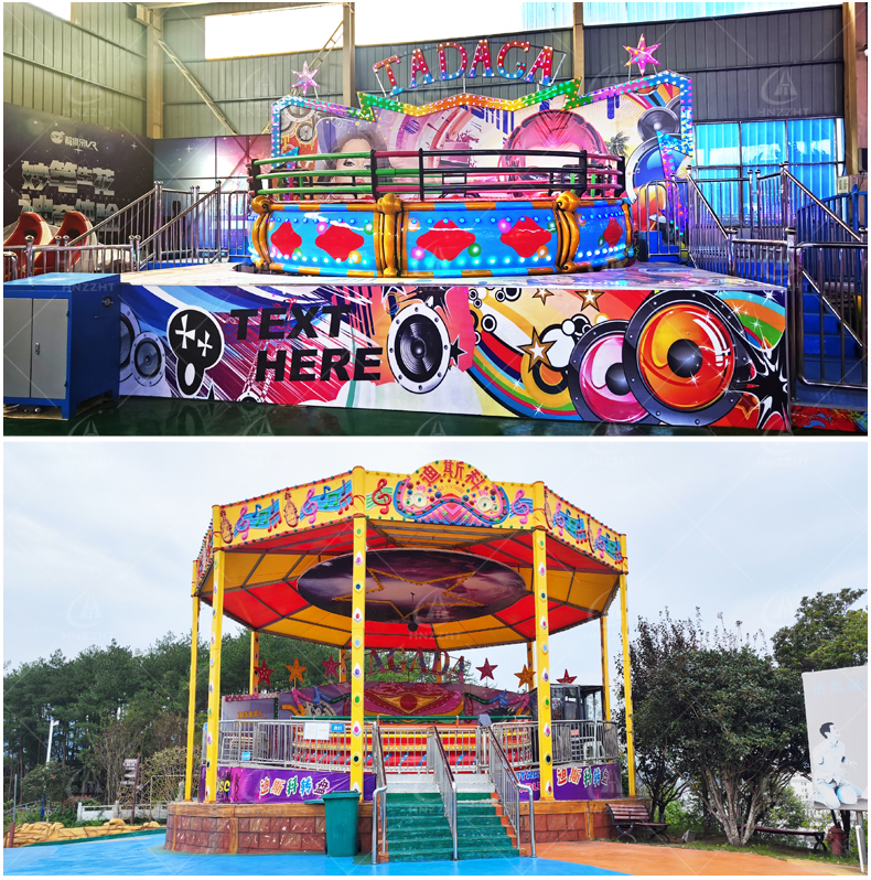 Control cabinet and weather protection on an outdoor tagada ride