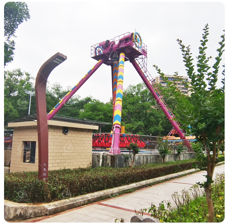 Electrical control cabinet and drive units of a pendulum ride